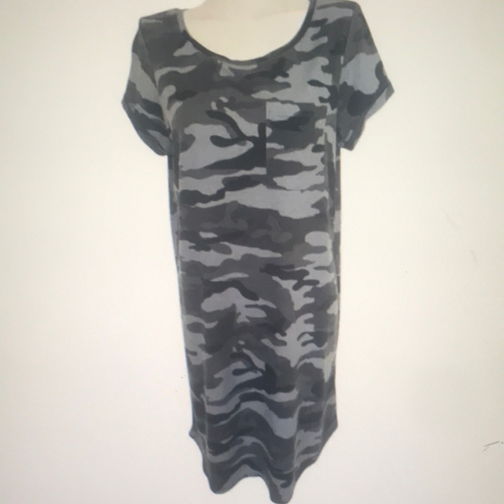 Camo Print T-Shirt Dress